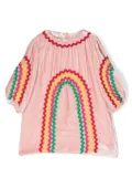 Stella McCartney Kids Rainbow Ribbon velvet dress - Pink