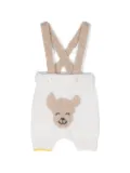 Gensami kids Alpachino patterned intarsia-knit dungarees - Neutrals