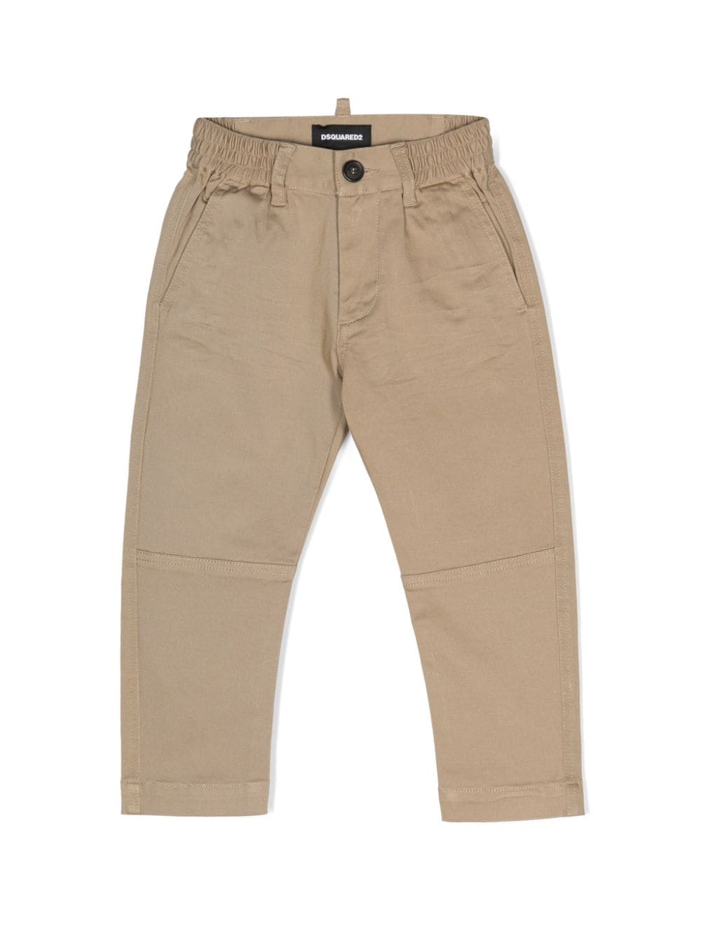 Shop Dsquared2 Elasticated-waistband Chino Trousers In Neutrals