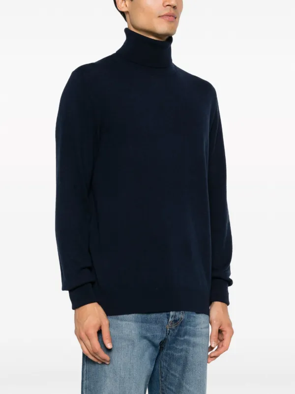 BALLANTYNE カシミア　ネイビー タートルネックセーター ballantyne ladies “dead stock” cashmere turtle neck navy