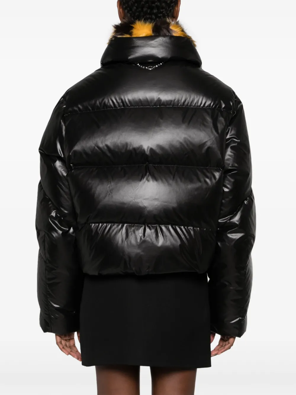 Rabanne Leopard-print Quilted Puffer Jacket In Black