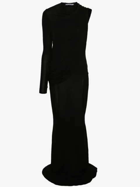 ANDREĀDAMO asymmetric draped maxi dress