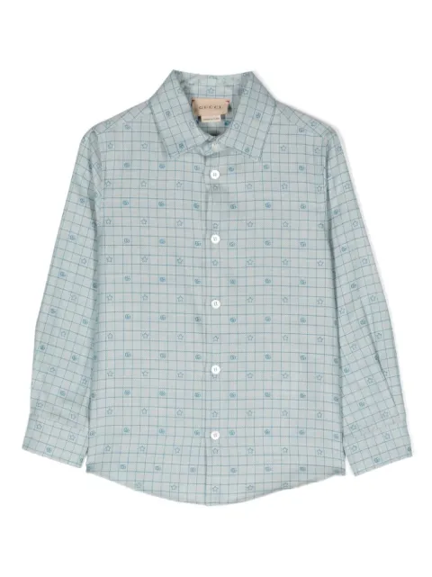 Gucci Kids monogram-print button-up shirt 