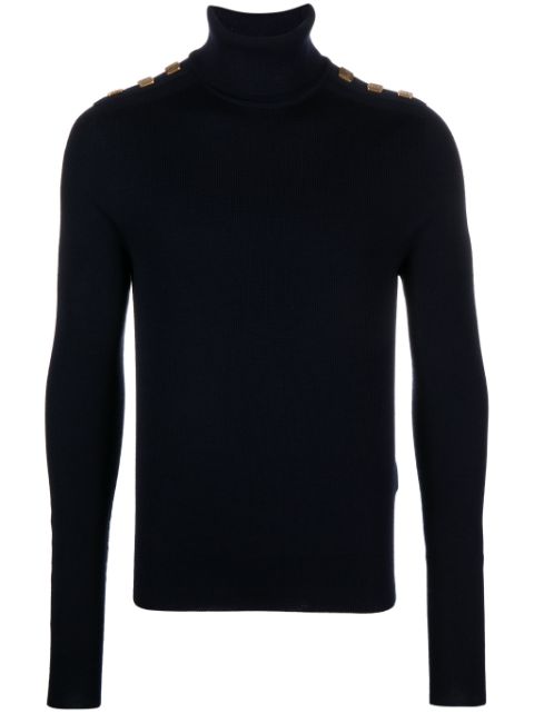 Balmain button-details merino-wool jumper Men