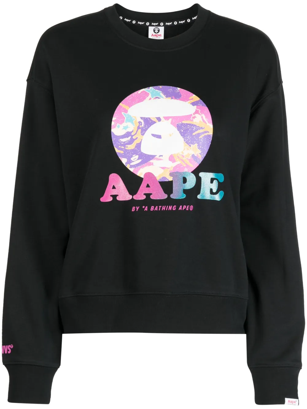 AAPE BY *A BATHING APE Sweater met logoprint Zwart