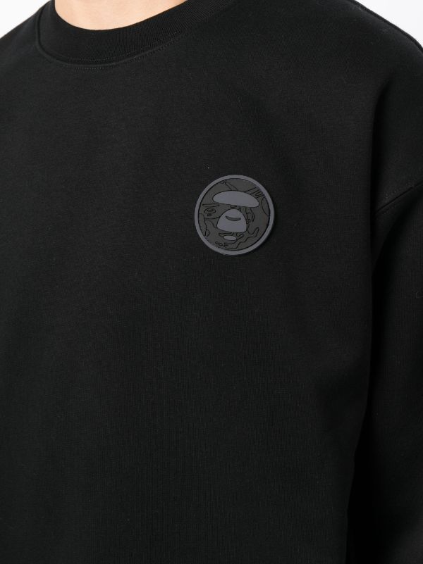 AAPE BY *A BATHING APE® logo-patch crew-neck Sweatshirt - Farfetch