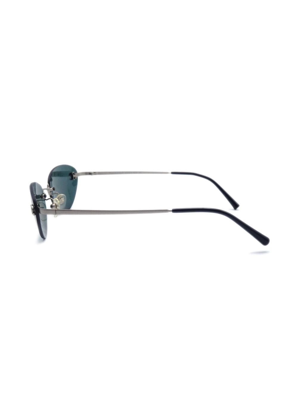 CHANEL Pre-Owned 1990s-2000s zonnebril met randloze montuur - Zilver