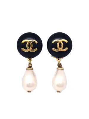 CHANEL Pre-Owned 1980s パール ピアス | ゴールドトーン | FARFETCH JP