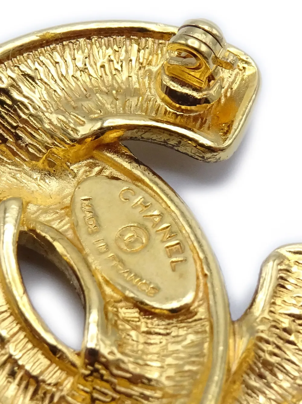 1980-1990s Cc Quilted Brooch