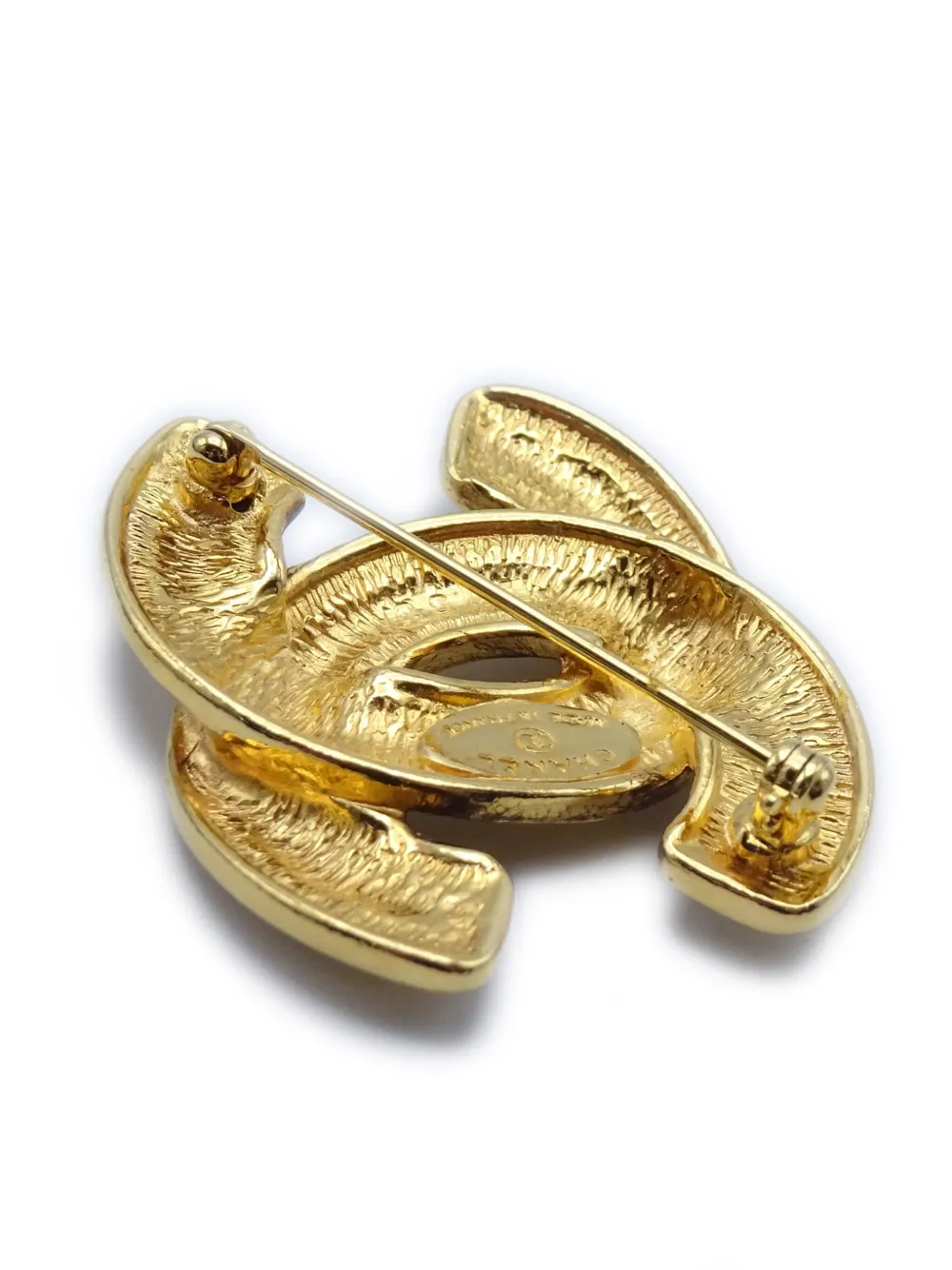 1980-1990s Cc Quilted Brooch