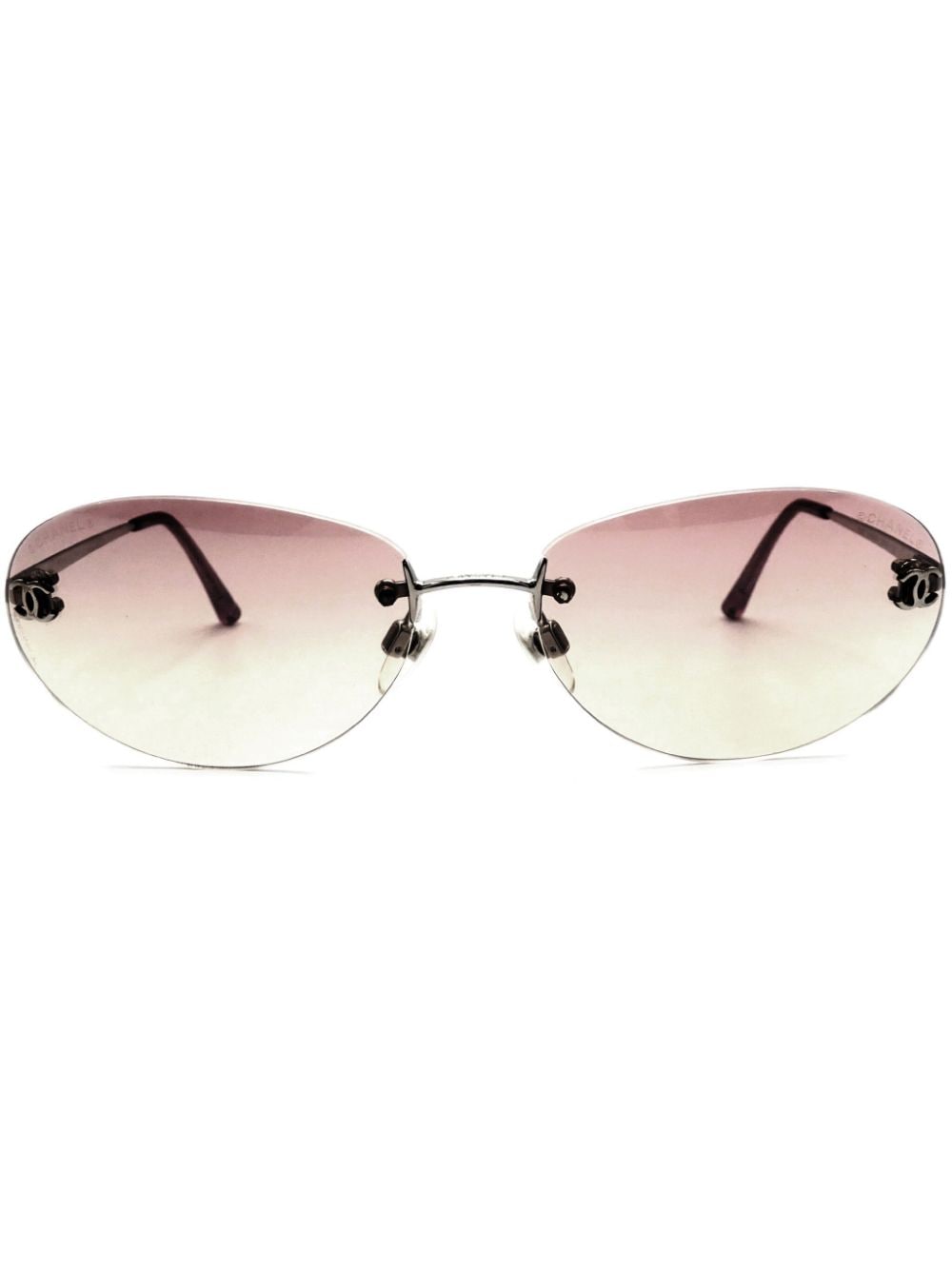 Pre-owned Chanel 1990-2000s Cc Rimless Sunglasses
