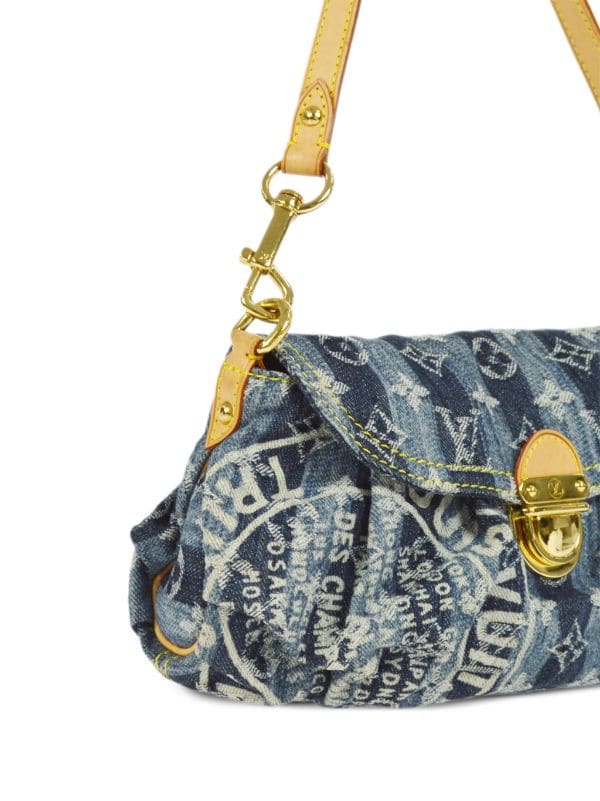 Louis Vuitton Pleaty Raye Mini Denim Shoulder Bag