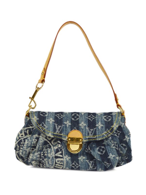 Louis Vuitton 2006 pre-owned Mini Monogram Denim Pleaty Handbag - Farfetch