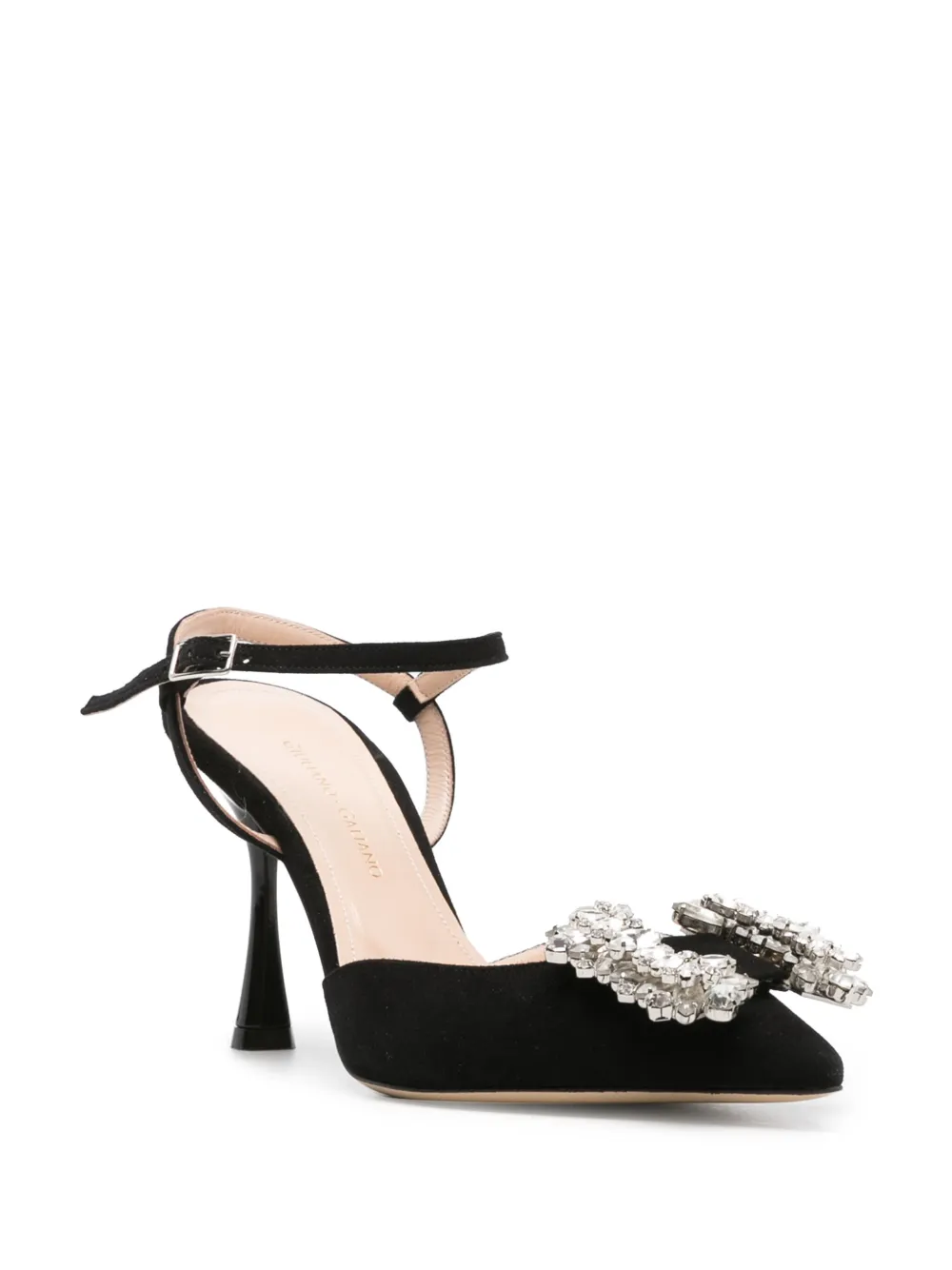 Giuliano Galiano Alena 95mm leather pumps - Zwart