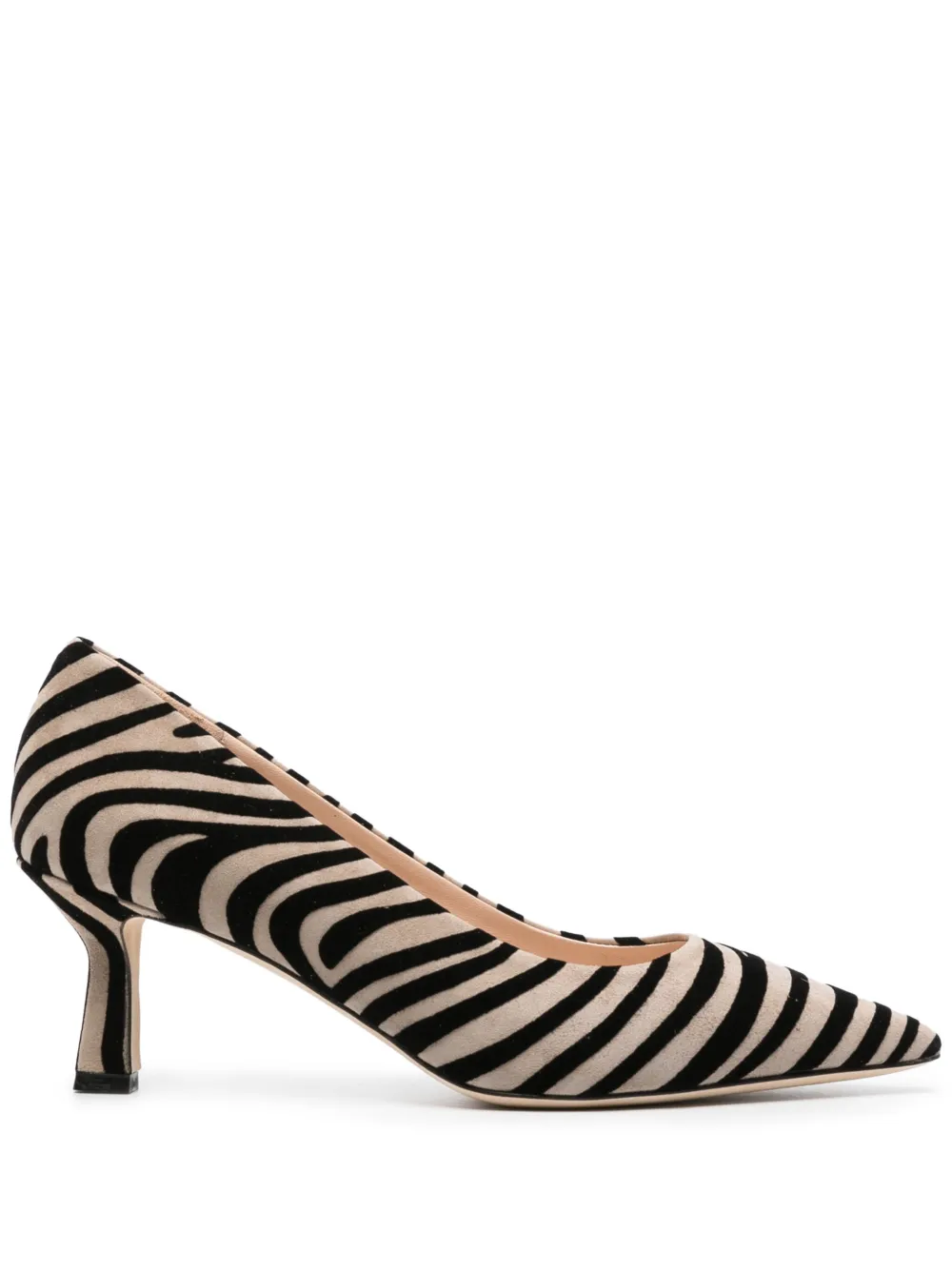 Giuliano Galiano 66mm zebra-print suede pumps