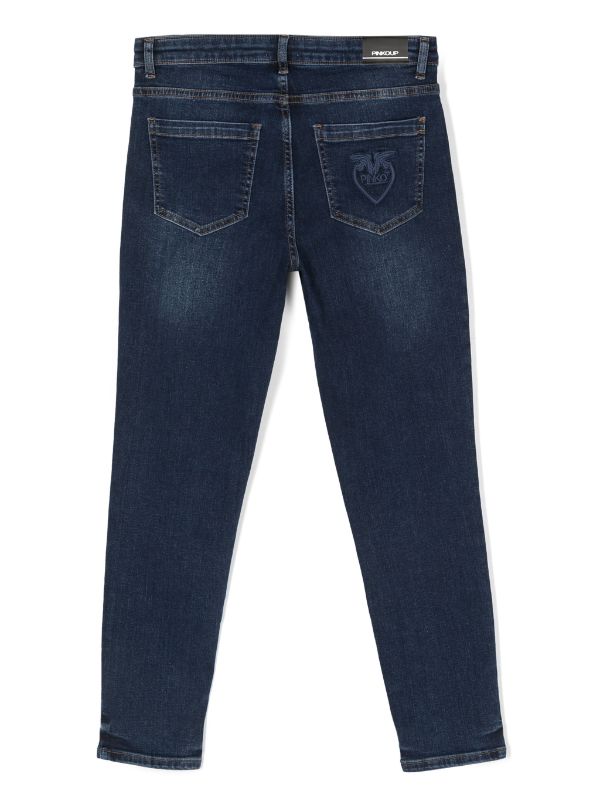 Embroidered stretch sale jeans