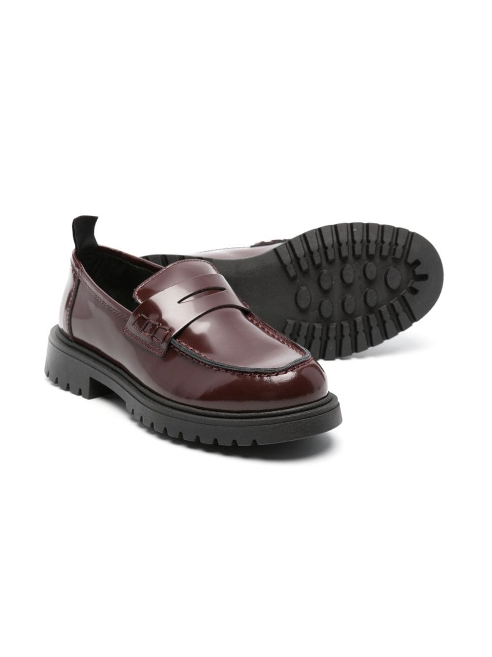 Douuod Kids slip-on leather moccasins - Rood