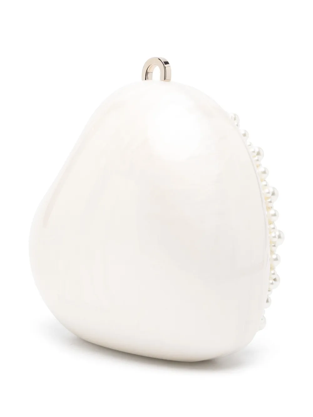 Simone Rocha Pearl Heart kleine tas Beige