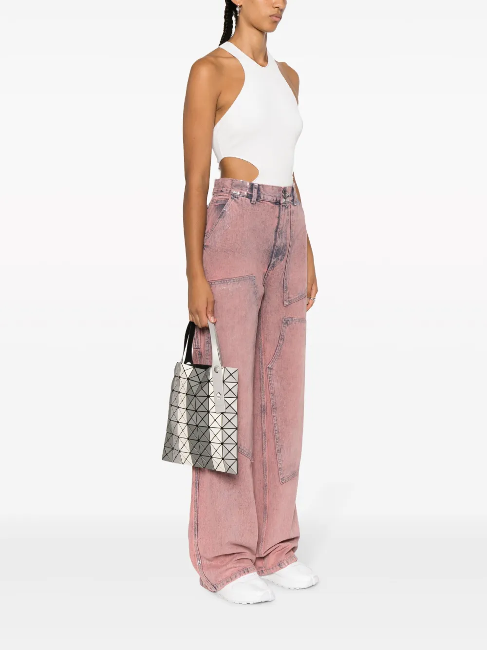 Bao Bao Issey Miyake Lucent schoudertas met geometrische print - Grijs