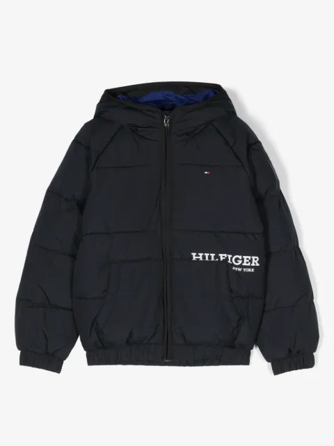 Tommy Hilfiger Junior logo-print padded jacket