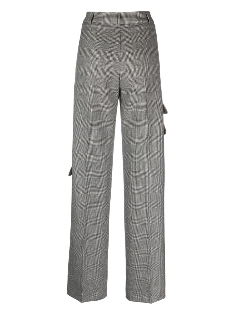 ACT Nº1 Prince of Wales-check tailored trousers - Zwart