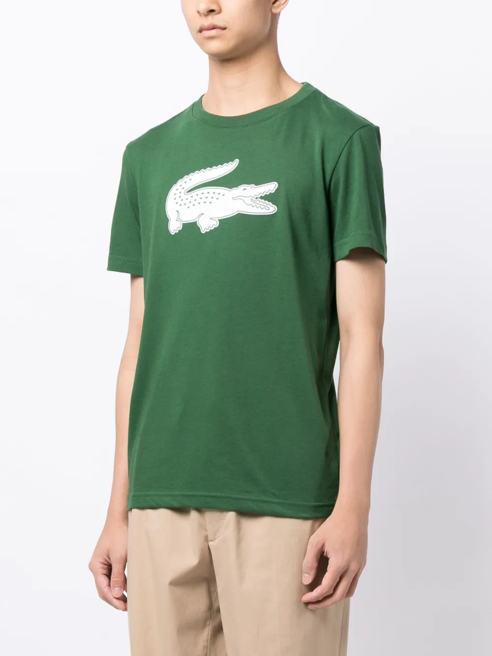 Lacoste T-shirt met logoprint Groen
