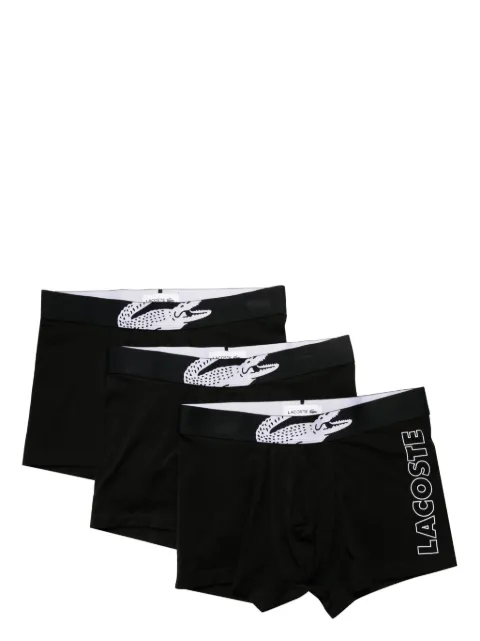Lacoste logo-print two-tone boxers (pack of three)