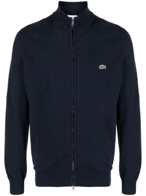 Lacoste crocodile logo-patch zip-up sweatshirt Men