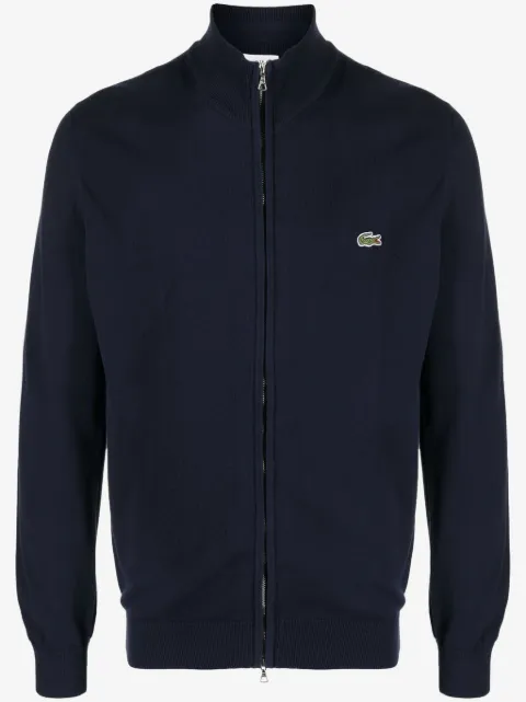 Lacoste crocodile logo-patch cardigan