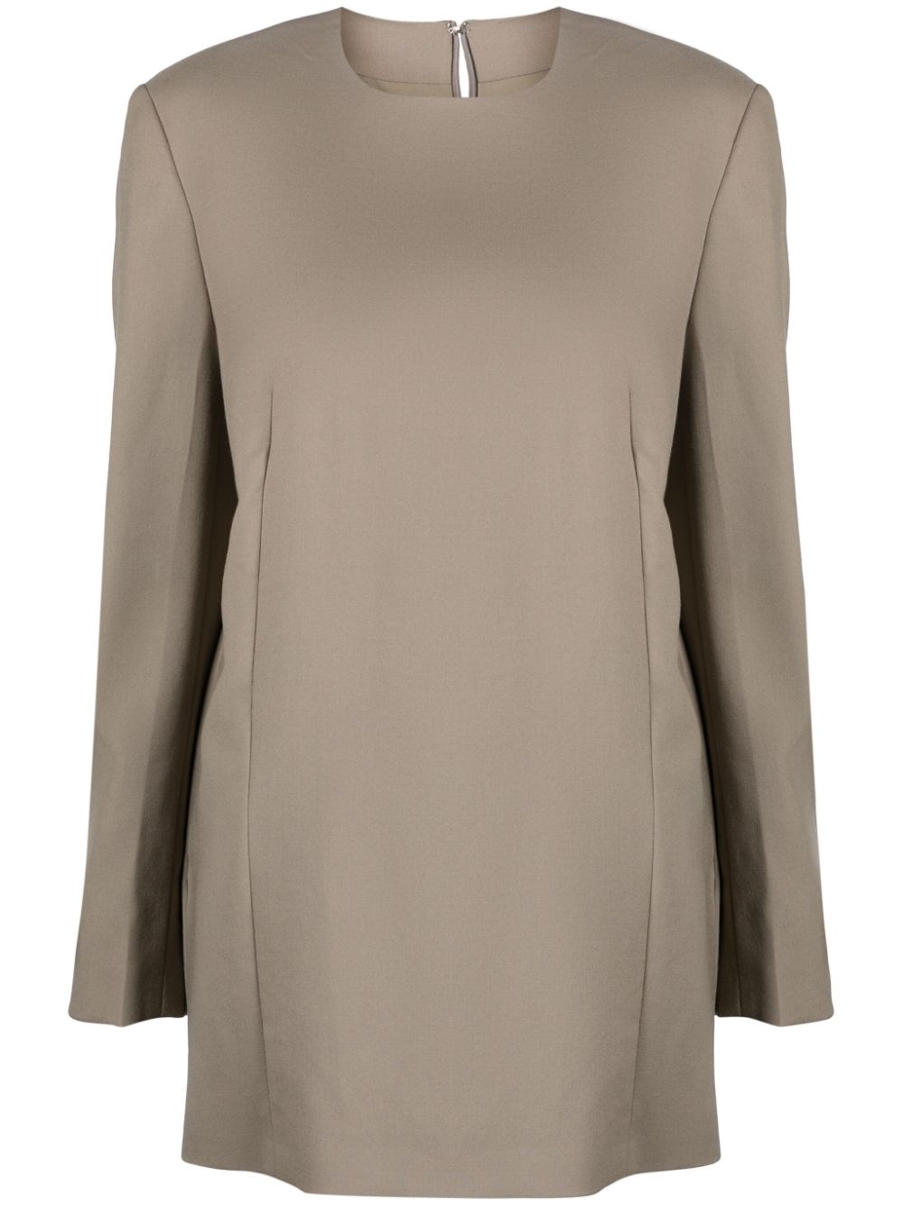 Ami Alexandre Mattiussi Virgin Wool Tailored Minidress In Neutrals