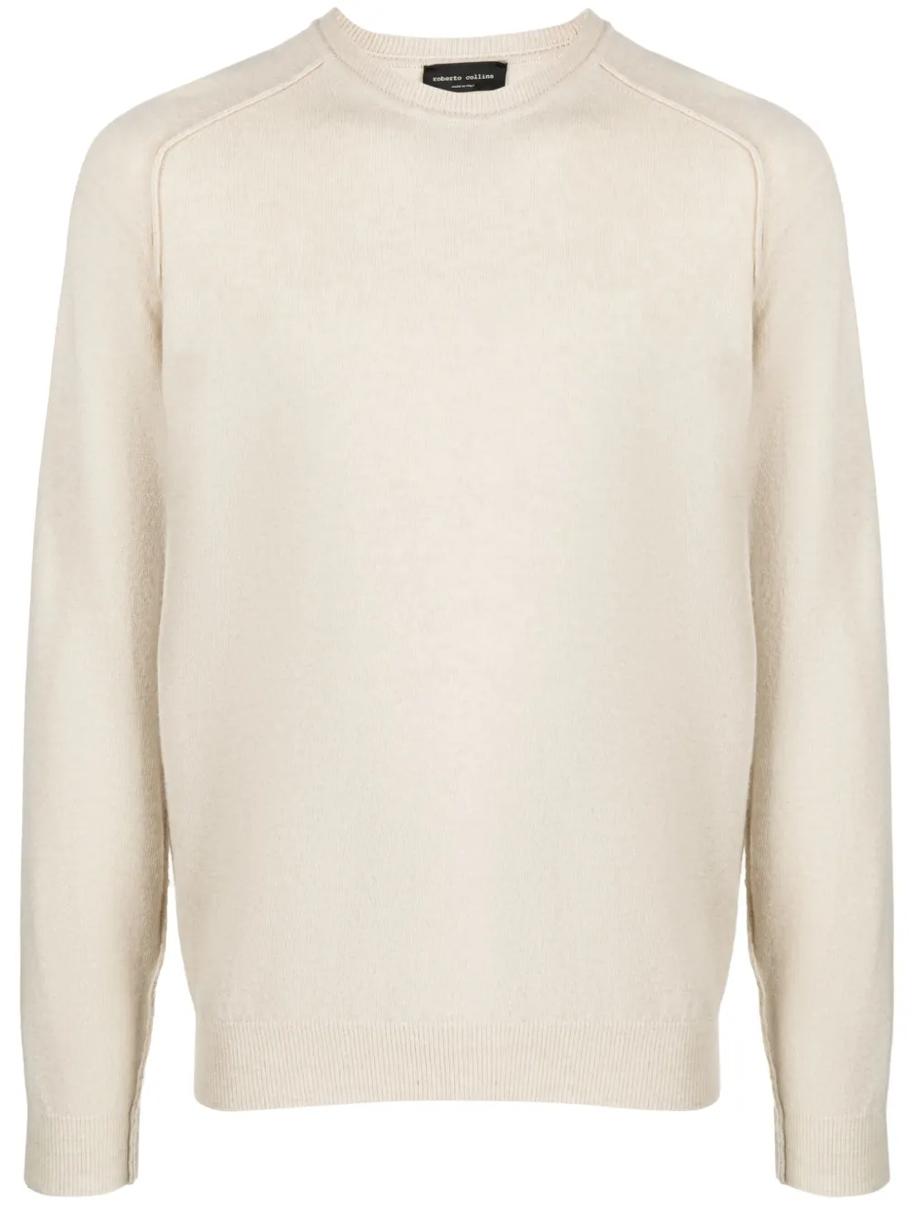 Roberto Collina Trui met ronde hals Beige
