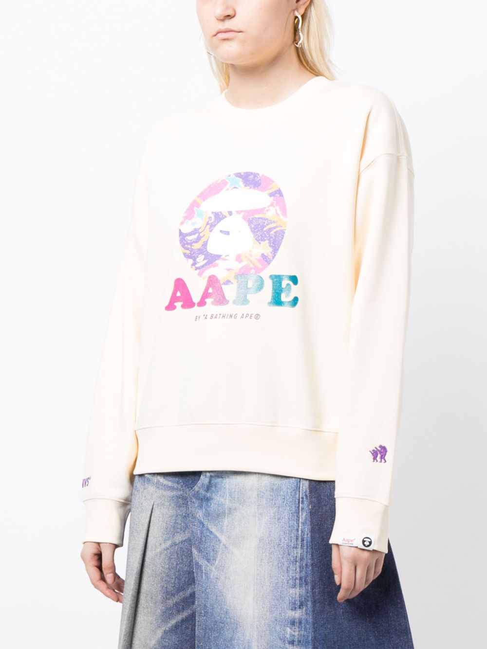 AAPE BY *A BATHING APE® logo-print crew-neck Sweatshirt - Farfetch