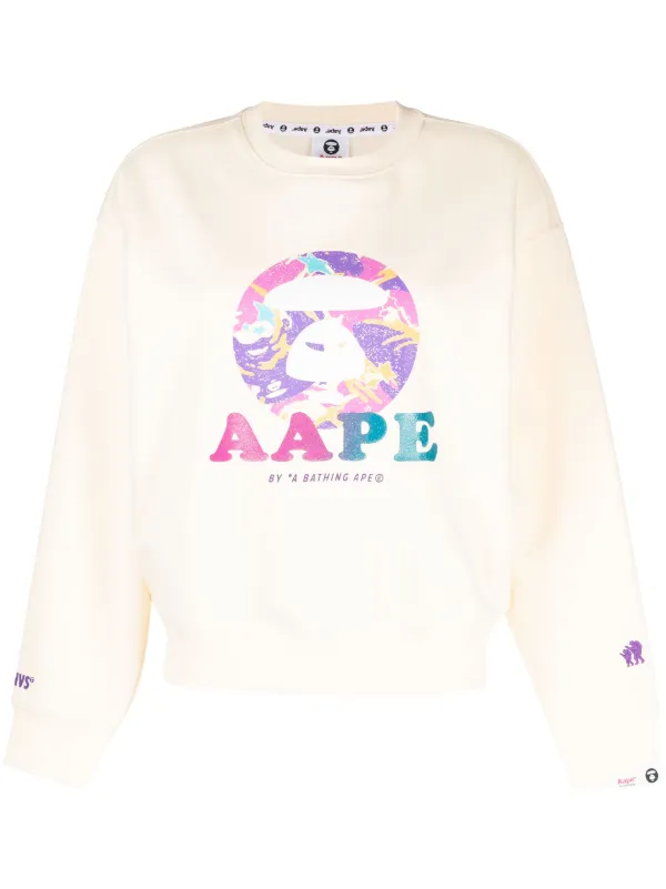 AAPE BY *A BATHING APE® logo-print crew-neck Sweatshirt - Farfetch