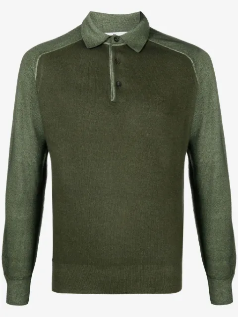 ETRO logo-embroidered knitted polo shirt