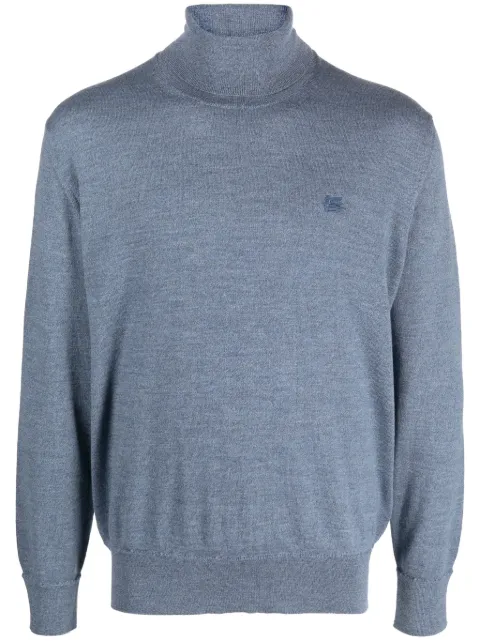 ETRO Pegaso-embroidered roll-neck jumper