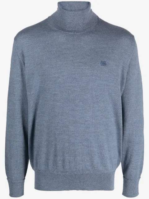 ETRO Pegaso-embroidered roll-neck jumper