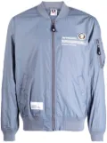 AAPE BY *A BATHING APE® logo-print zip-up bomber jacket - Blue