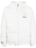 AAPE BY *A BATHING APE® slogan-print hooded padded jacket - White