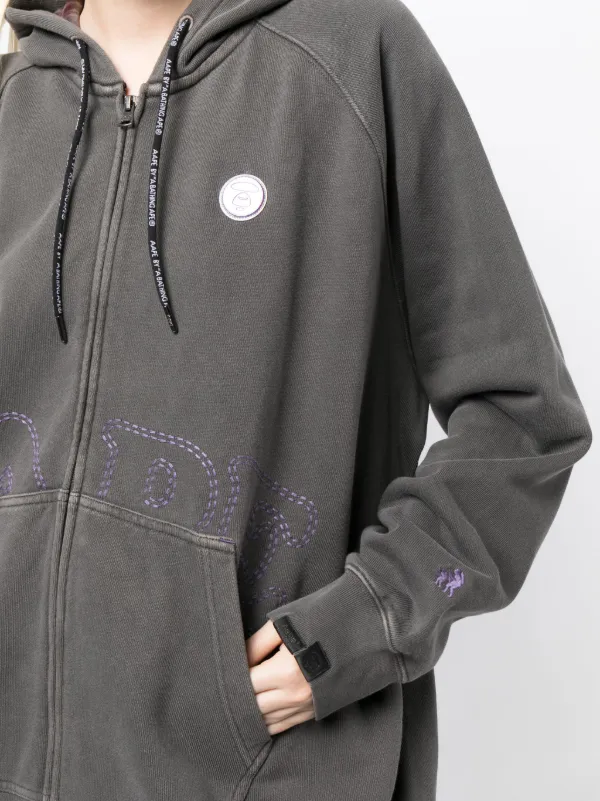 AAPE Women s Logo Patch cotton Hoodie