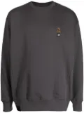 izzue bear-patch fleece sweatshirt - Grey