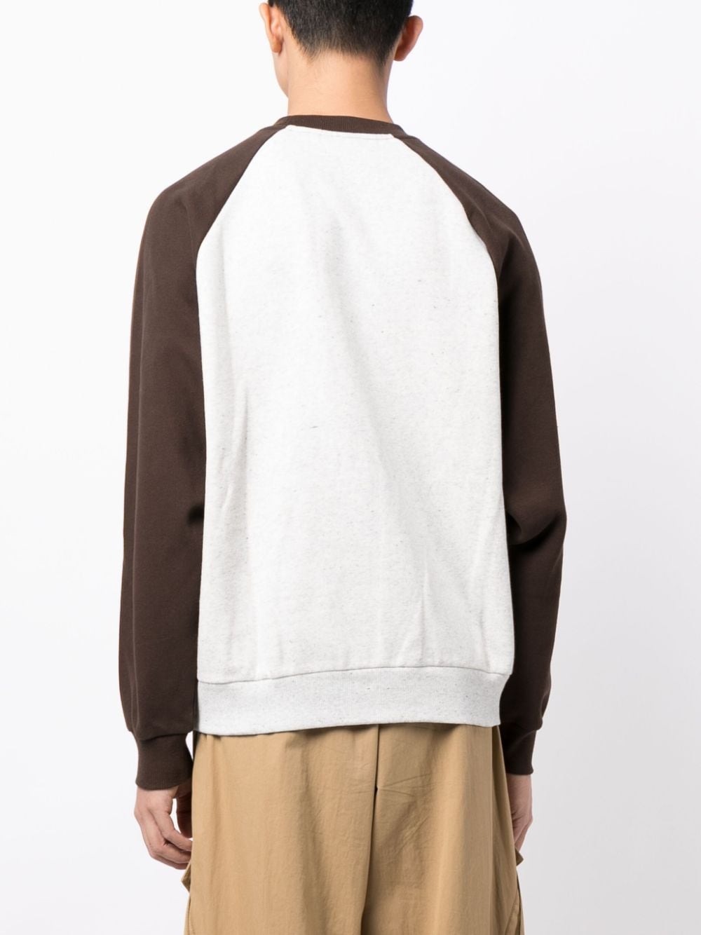 Shop Chocoolate Graphic-print Panelled Sweatshirt In Grey