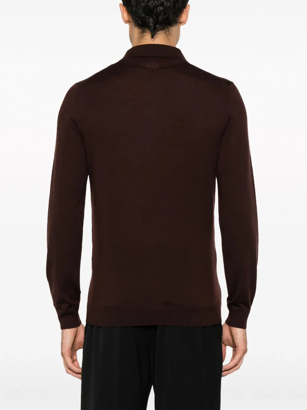 Shop Ballantyne Long-sleeve Wool Jumper In Braun