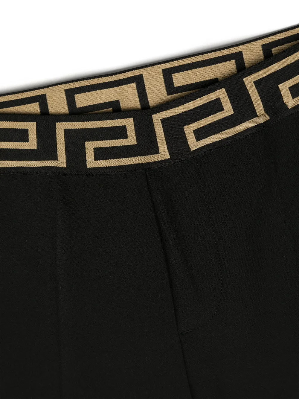  Versace Kids Greca-waistband Tailored Trousers - Black 