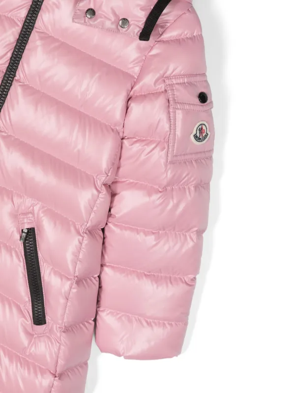Moncler Enfant Moka Padded Coat Pink FARFETCH FI