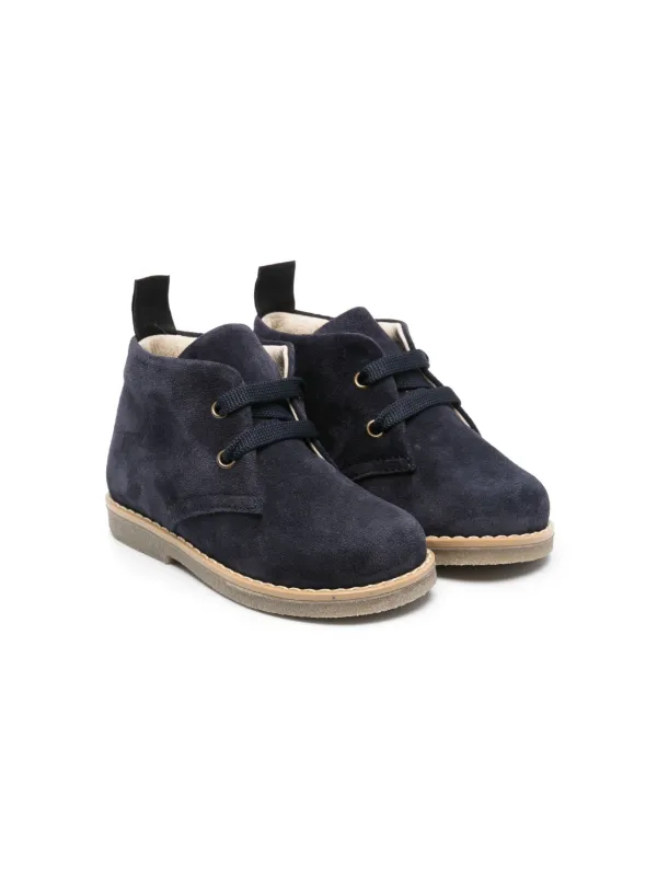 Douuod Kids lace up Suede Boots Farfetch