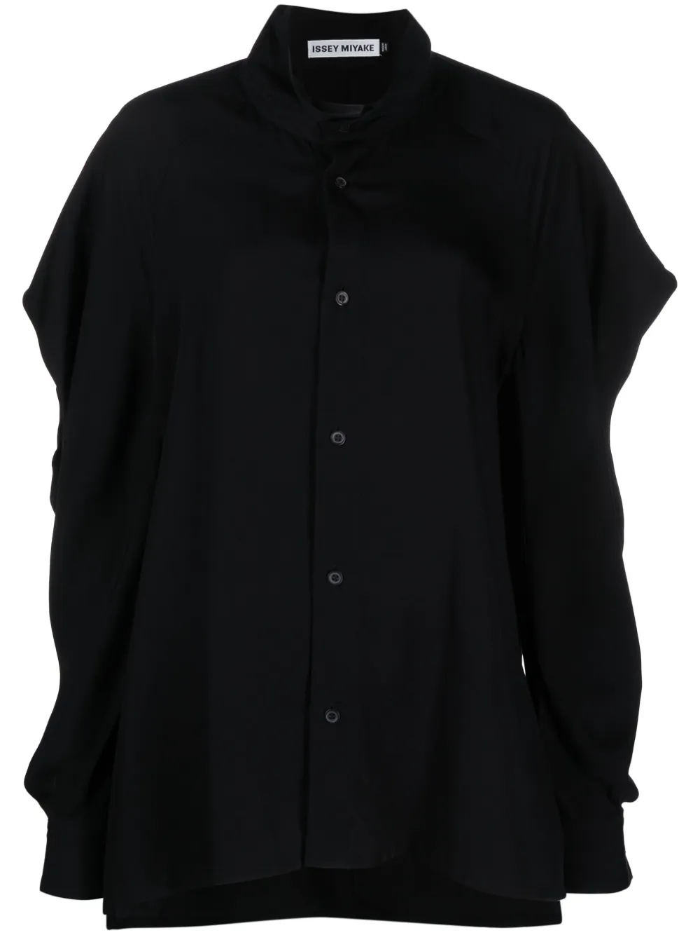 Issey Miyake Blouse met verlaagde schouders Zwart