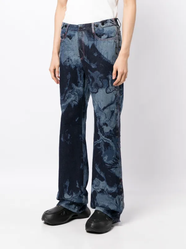 Feng Chen Wang stud-embellished Washed Flared Jeans - Farfetch