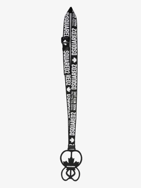 DSQUARED2 cinta con placa de hoja de arce