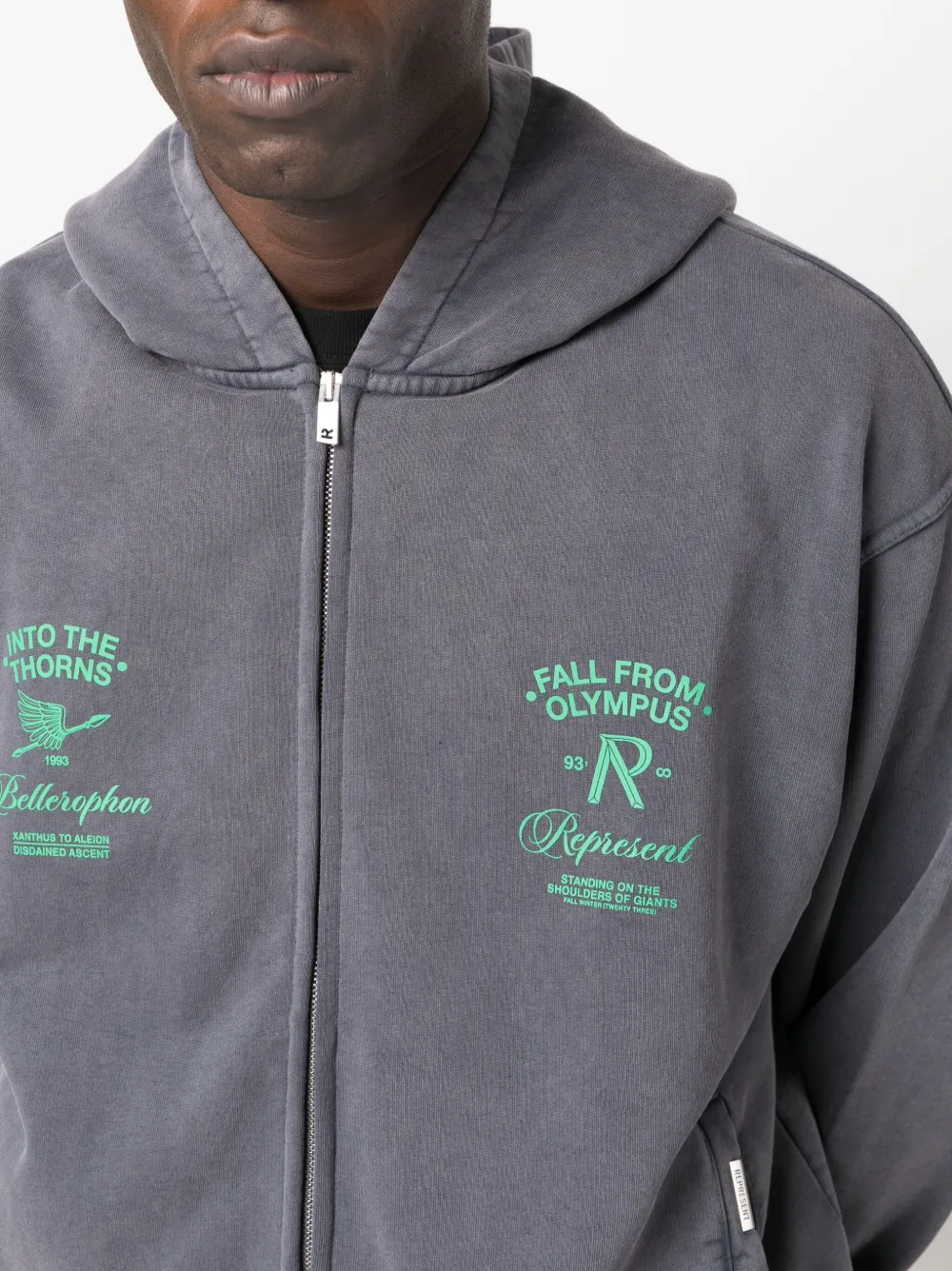 Represent graphicprint zipup Hoodie Farfetch