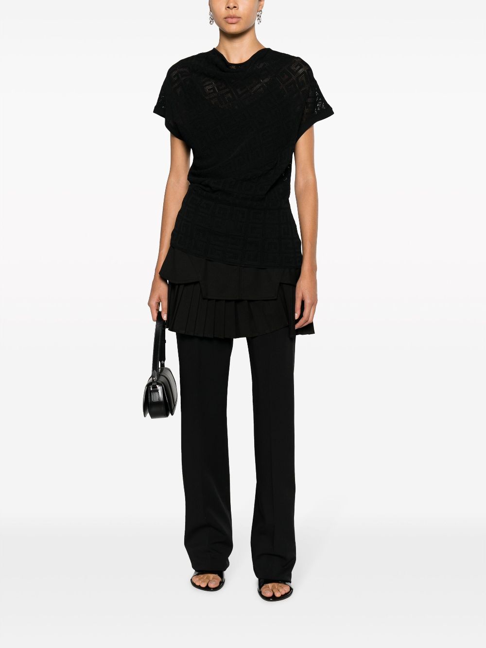 Shop Givenchy 4g Jacquard T-shirt In Black